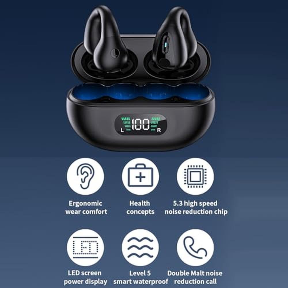 Ear Headphones: Open-Ear Wireless Headphones Bluetooth – Close-up Detail