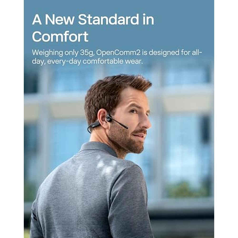 OpenComm2 2025 Upgrade: Open-Ear Bone Conduction Headphones – Side View
