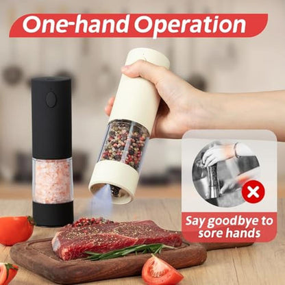 OPIIV Electric Salt & Pepper Grinder Set – Side View