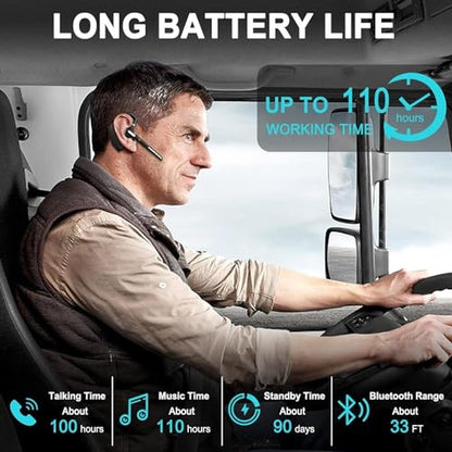 Bluetooth Opinay Headset: OPINAY V5.1 Wireless Earpiece – In Use