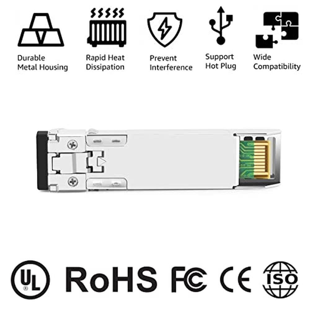 OPSTRAN 10GBASE-SR SFP+ Optical Transceiver Module – Close-up Detail