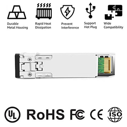 OPSTRAN 10GBASE-SR SFP+ Optical Transceiver Module – Close-up Detail
