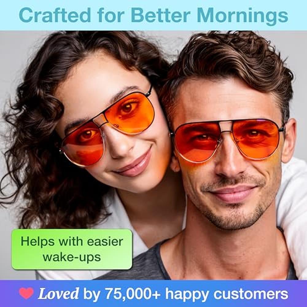 Glasses Blue: Orange Aviator Blue Light Blocking Glasses – Packaging