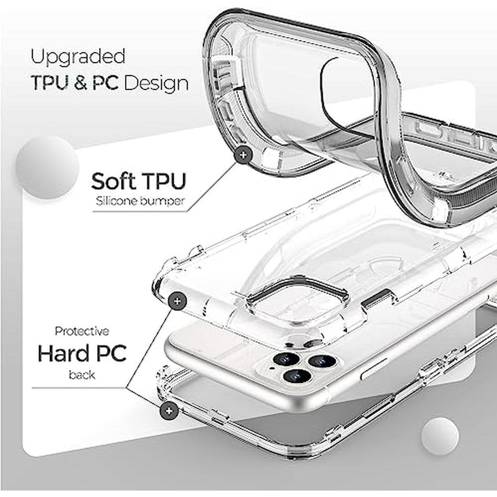 Case iPhone 15 Pro Max: Oribox Transparent Heavy-Duty – Close-up Detail