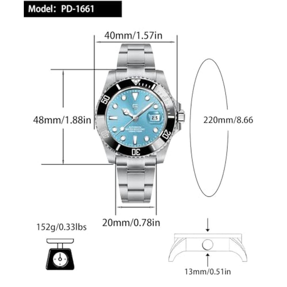 Orizontime Pagani Design Automatic Mechanical Watch – Close-up Detail