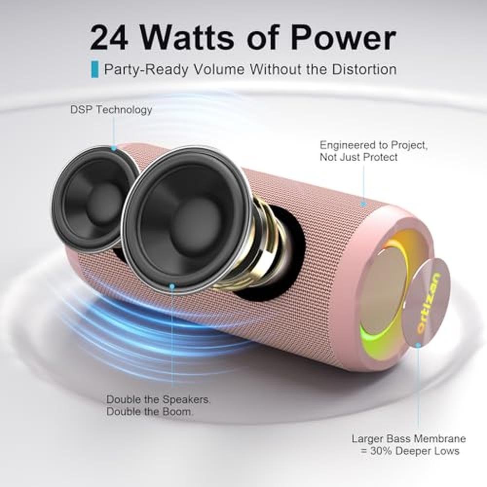 Ortizan Portable Bluetooth Speaker – Side View