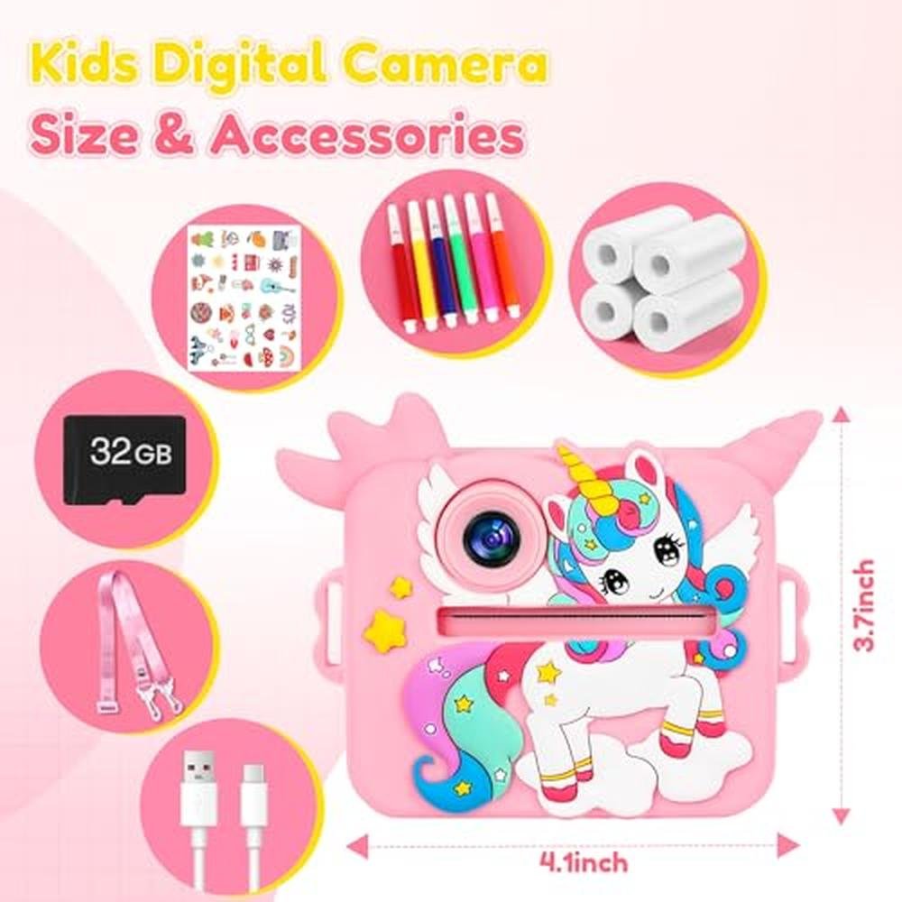Kids Camera: OTJ Instant Print Camera for Girls and Boys – Side View