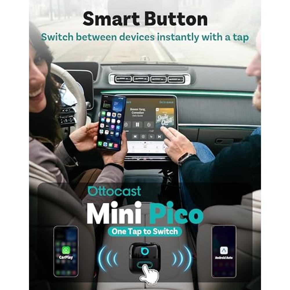 Carplay Auto: OTTOCAST Mini Pico Wireless CarPlay & Android – In Use