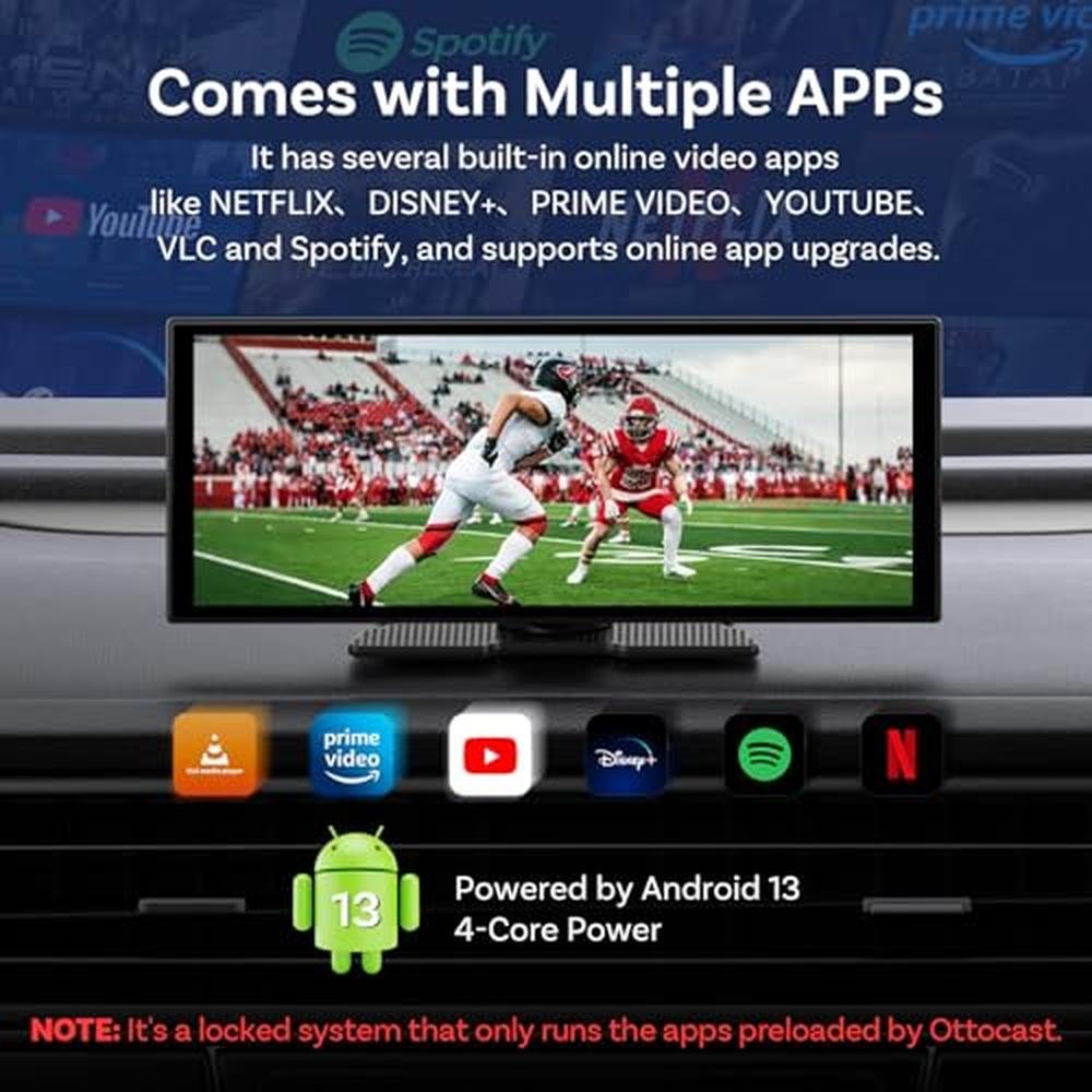 Android OTTOCAST: OTTOCAST ScreenFlow 11.4 Portable CarPlay – Side View