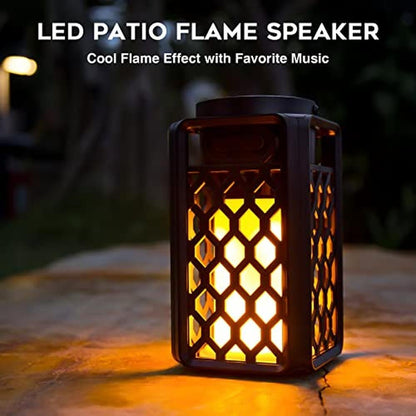 Outdoor Bluetooth Speakers: ANERIMST LED Flame Torch – Side View