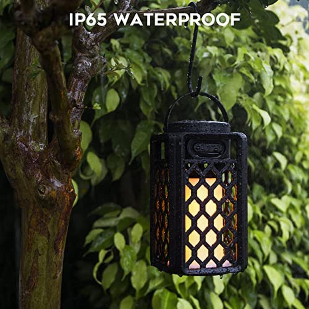 Outdoor Bluetooth Speakers: ANERIMST LED Flame Torch – In Use