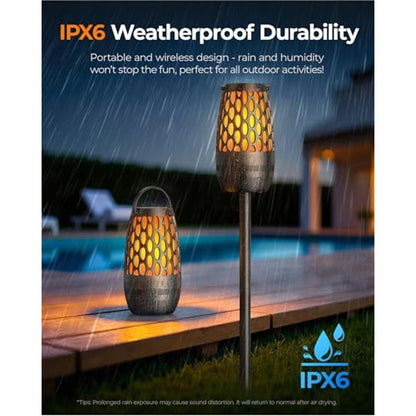 Speakers Outdoor: Waterproof IPX6 Bluetooth 5.3 Multi-Sync – In Use