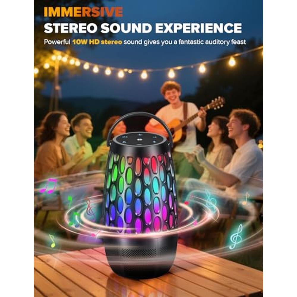 Outdoor Speakers: Dehikewell 10W HD Stereo Bluetooth 5.3 – In Use
