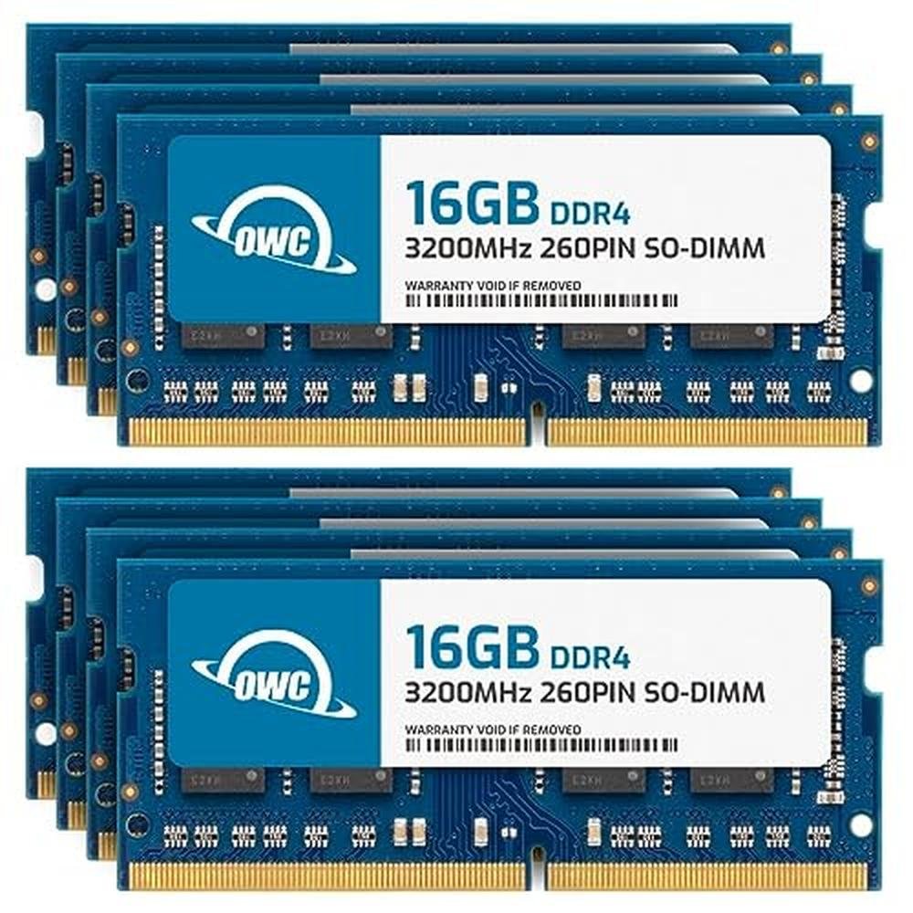 OWC 128GB (8x16GB) DDR4 3200MHz PC4-25600 CL22 1RX8 Non-ECC – Front View