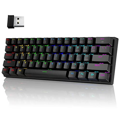 Pauroty 60% Wireless Mechanical Keyboard – Front View