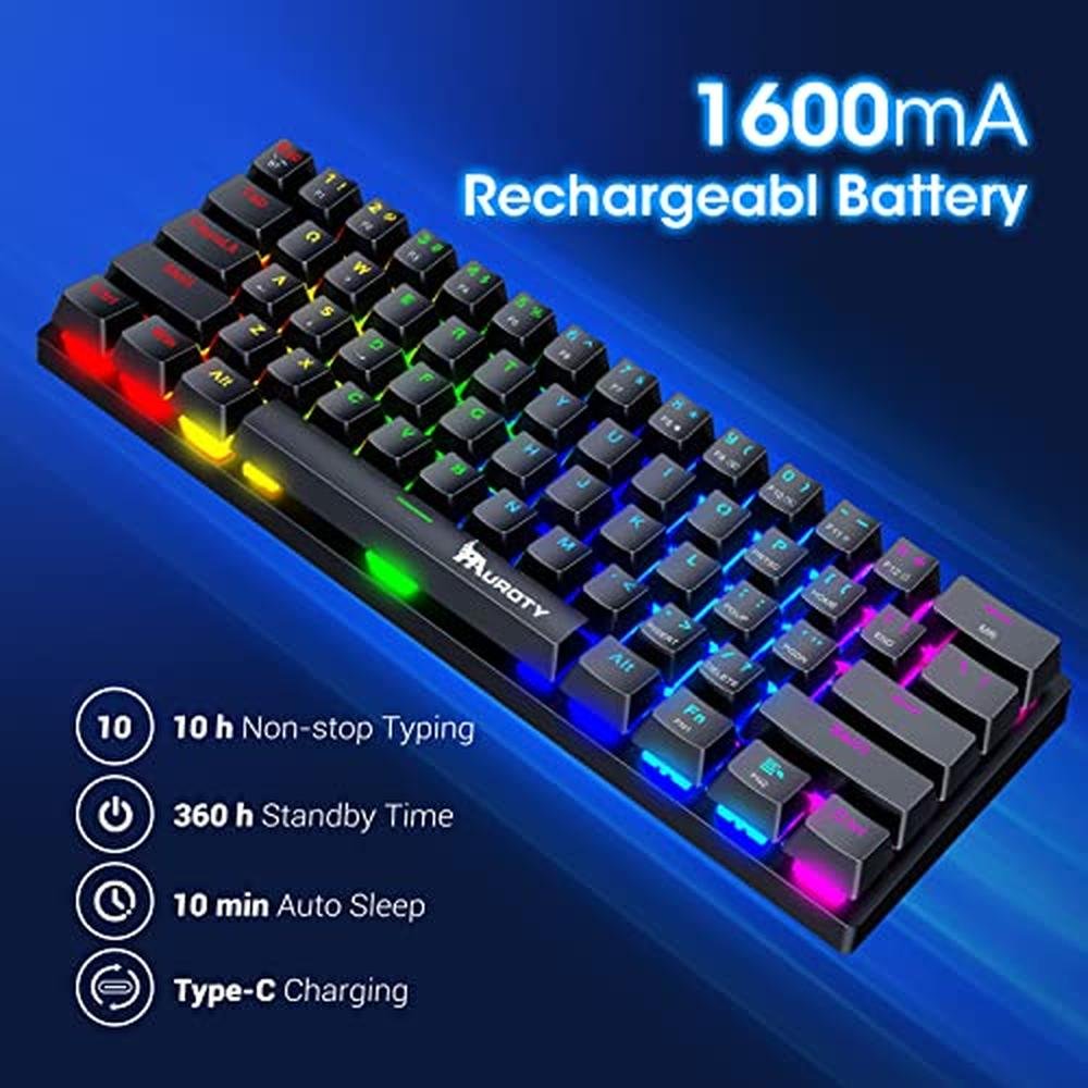Pauroty 60% Wireless Mechanical Keyboard – Packaging