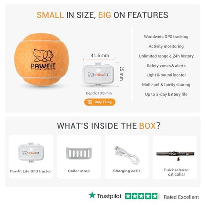 Pawfit Lite: Pawfit Lite GPS Tracker for Cats 4G Ultra – Packaging