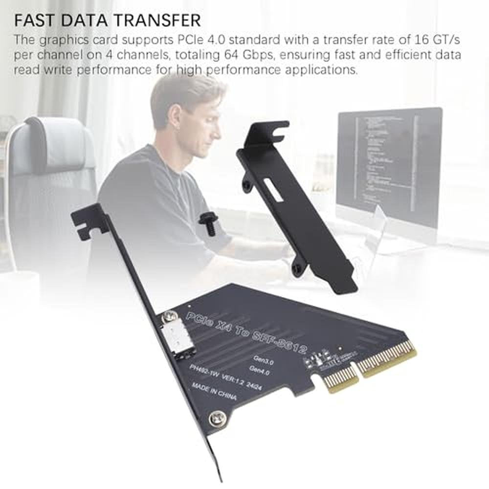 PCIe Oculink Adapter: External Graphics Card for NVMe SSD – Close-up Detail