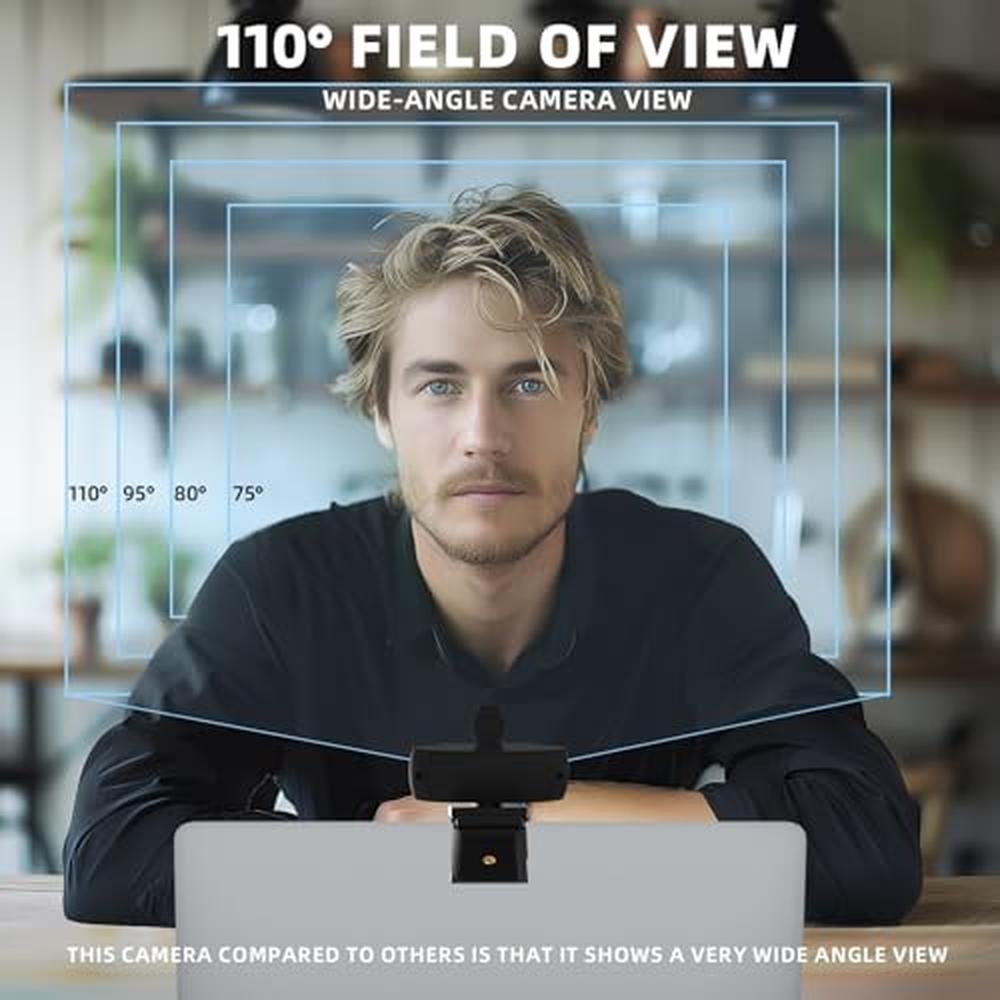 Webcam PEATOP: PEATOP Full HD 1080P Computer Webcam with – In Use