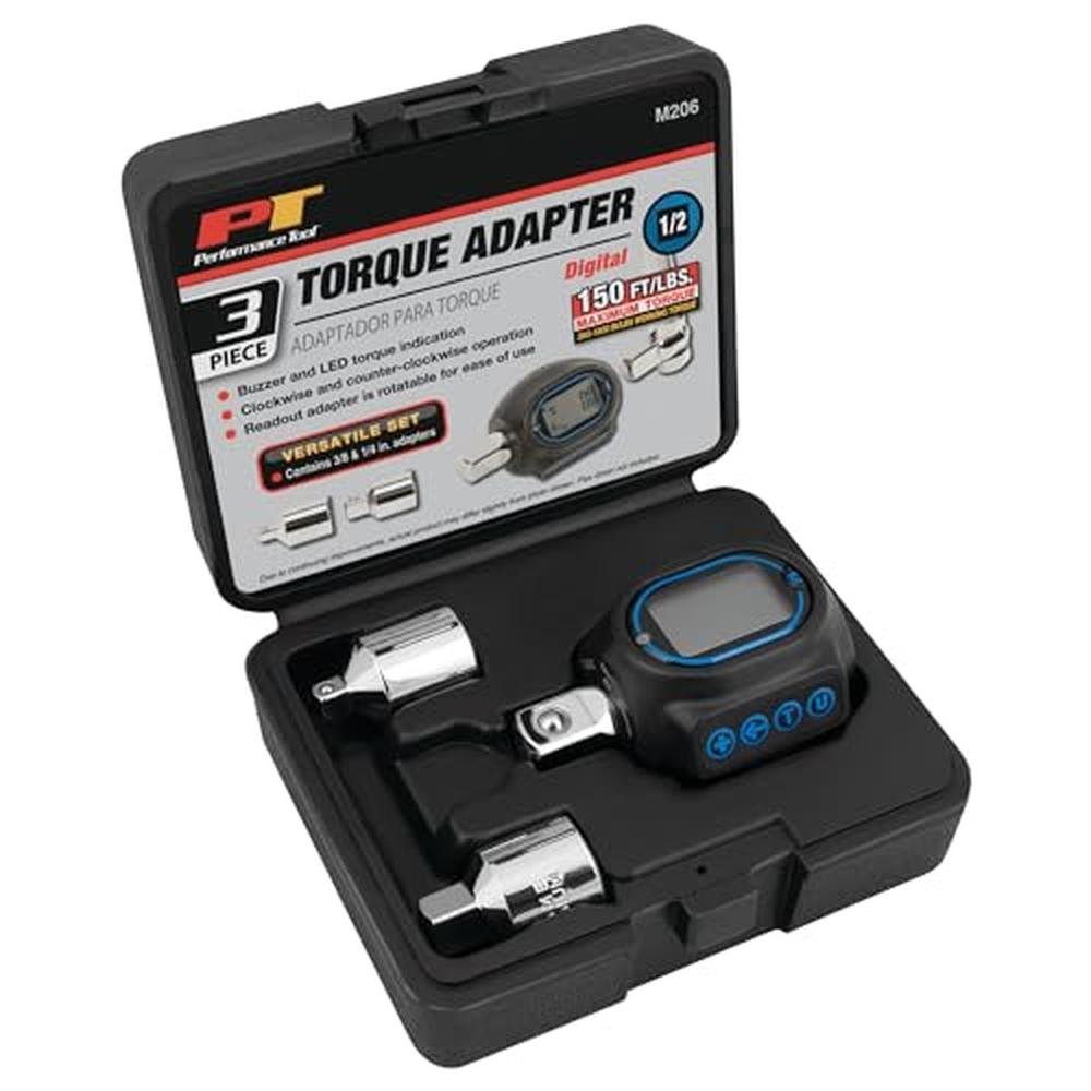 Performance Tool M206 Digital Torque Adapter (1/2'' Drive & – Front View