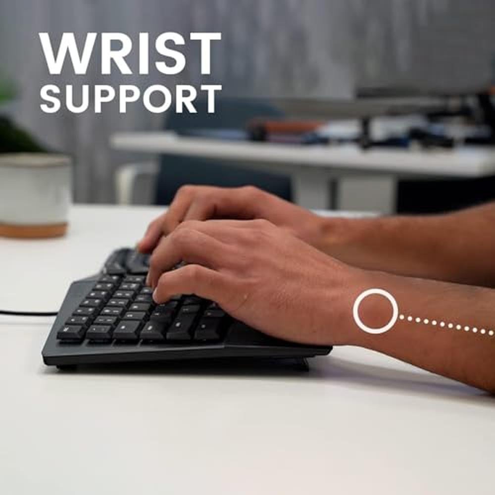 Perixx Periboard-335BR: Wired Ergonomic Mechanical Compact – In Use