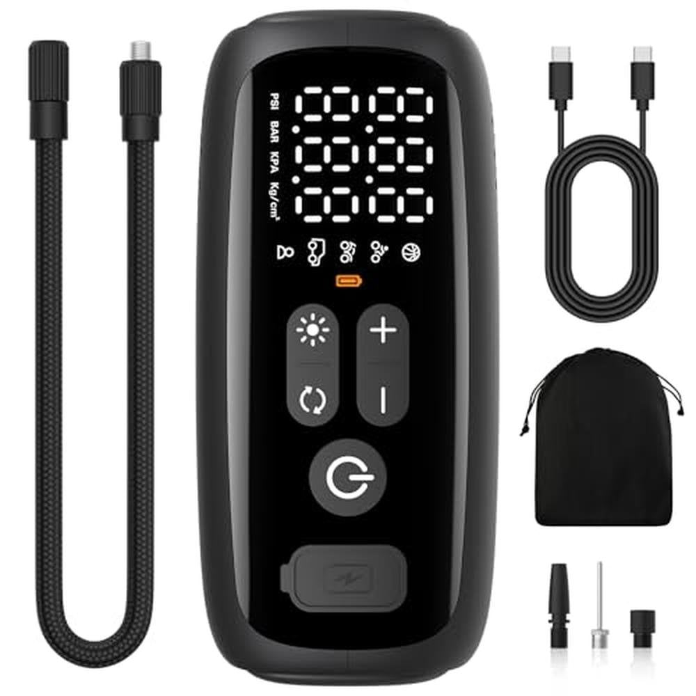 Air Compressor: Peseil Tire Inflator Portable Air – Front View