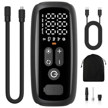 Air Compressor: Peseil Tire Inflator Portable Air – Front View