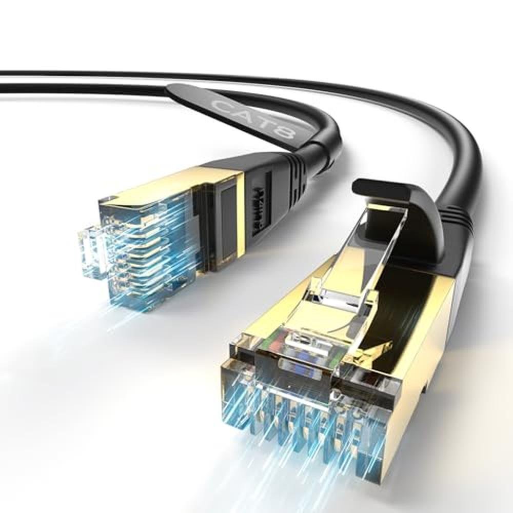 Cable Ethernet: Phizli 50ft Cat 8 Ethernet Cable with – Front View