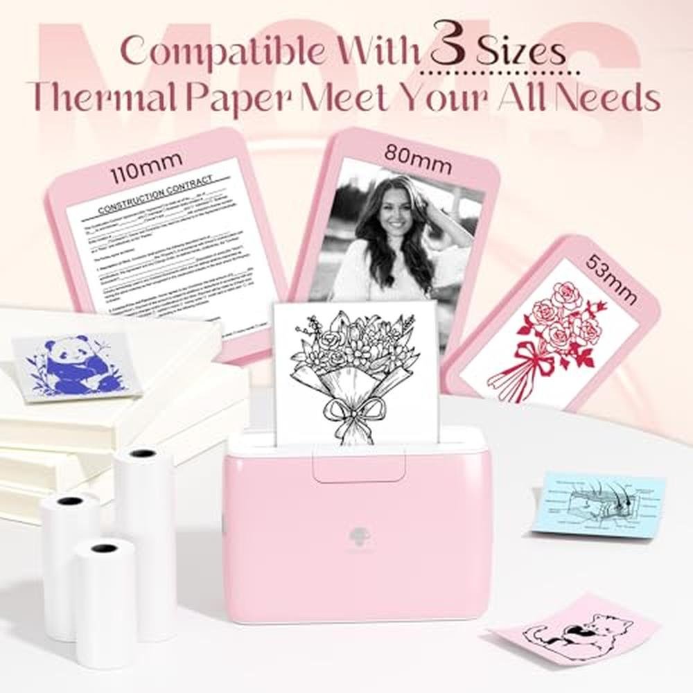 Printer Sticker: Phomemo 4 Portable Thermal Printer – Side View