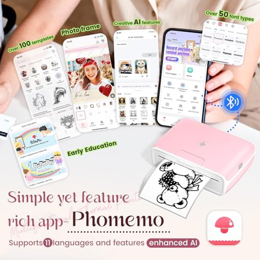 Printer Sticker: Phomemo 4 Portable Thermal Printer – Packaging