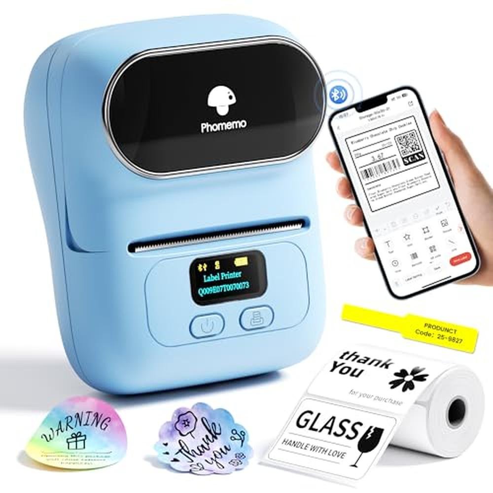 Label Barcode: Phomemo M110 Portable Bluetooth Label Maker – Front View