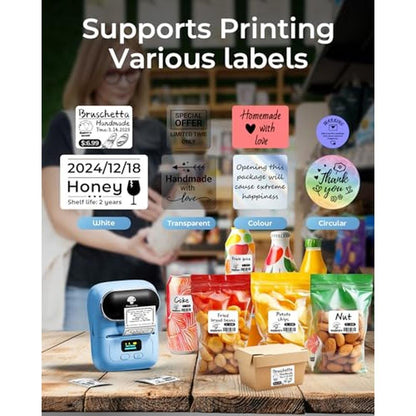 Label Barcode: Phomemo M110 Portable Bluetooth Label Maker – In Use