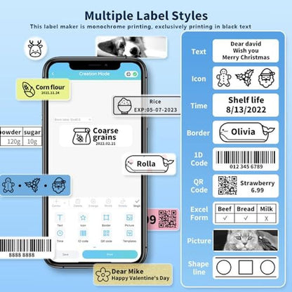 Label Maker: Phomemo D30 Bluetooth Mini Label Maker Machine – In Use