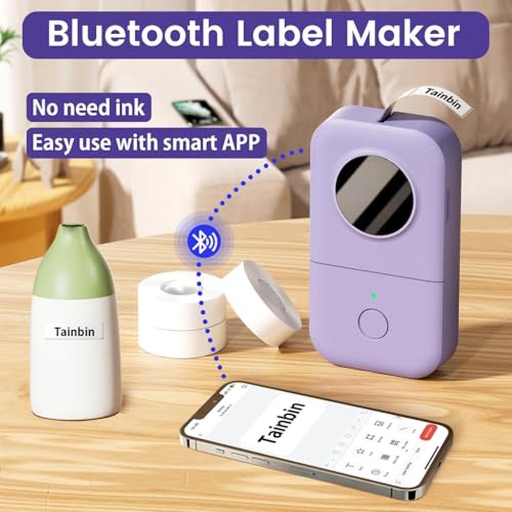 Phomemo D30 Label Maker: Portable Bluetooth Thermal Label – Close-up Detail