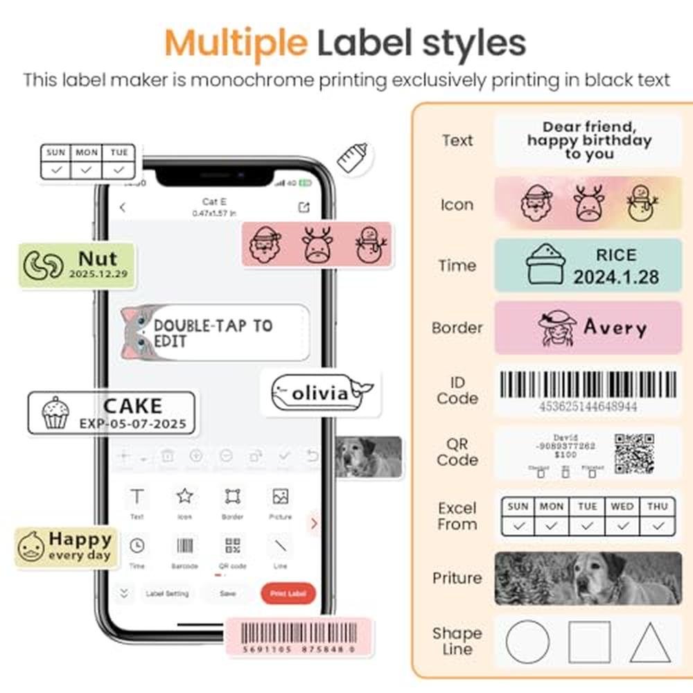 Label Maker: Phomemo D30 Bluetooth Mini Label Maker Machine – In Use