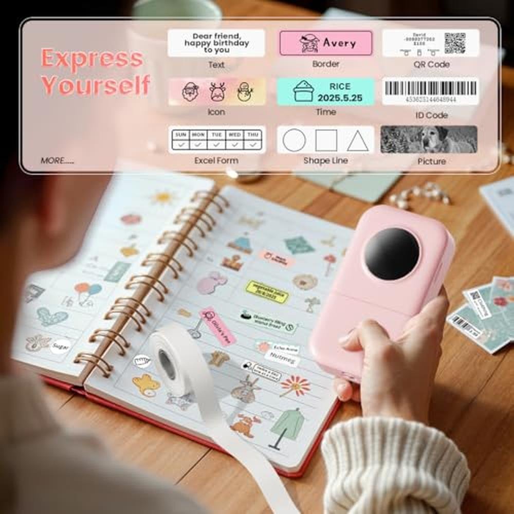 Label Maker: Phomemo D30 Mini Bluetooth Label Maker Machine – In Use