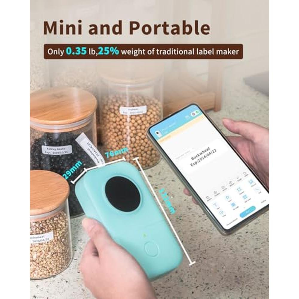 Label Labeler: Phomemo D30 Portable Bluetooth Label Maker – Side View