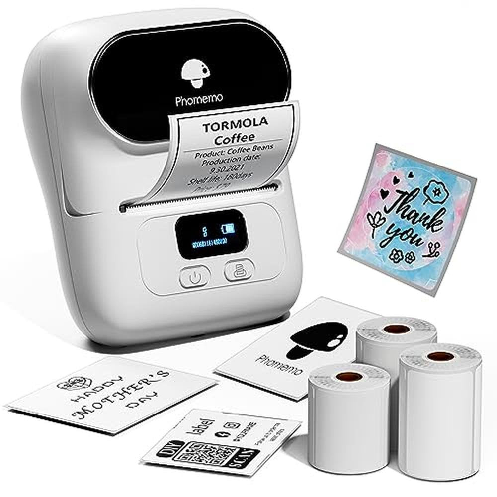 Label Phomemo: Phomemo M110 Upgraded Bluetooth Label Printer – Front View