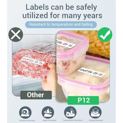 Label Maker: Phomemo P12 Bluetooth Small Label Maker – In Use
