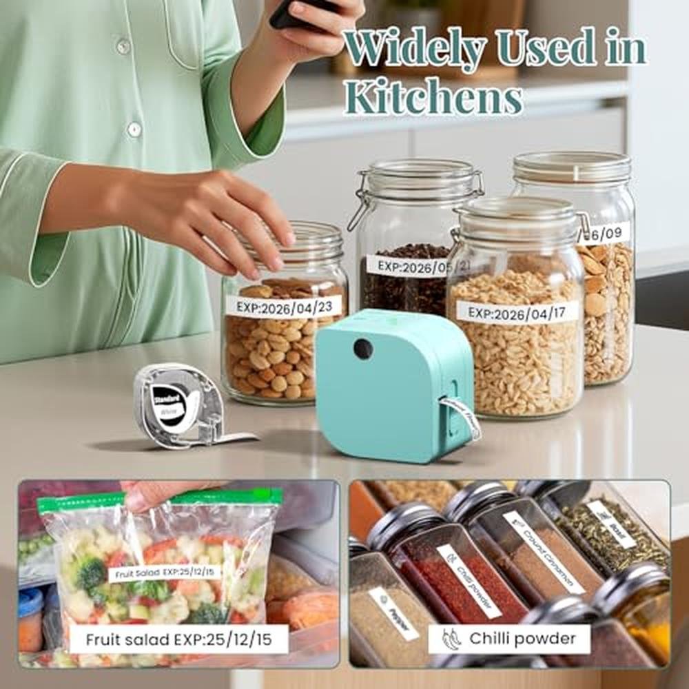 Label Machine: Phomemo P12 Bluetooth Mini Label Maker – Side View