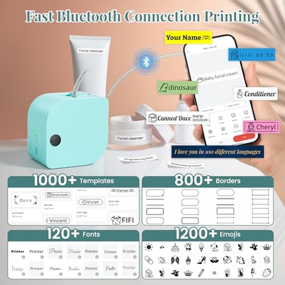 Label Machine: Phomemo P12 Bluetooth Mini Label Maker – Packaging
