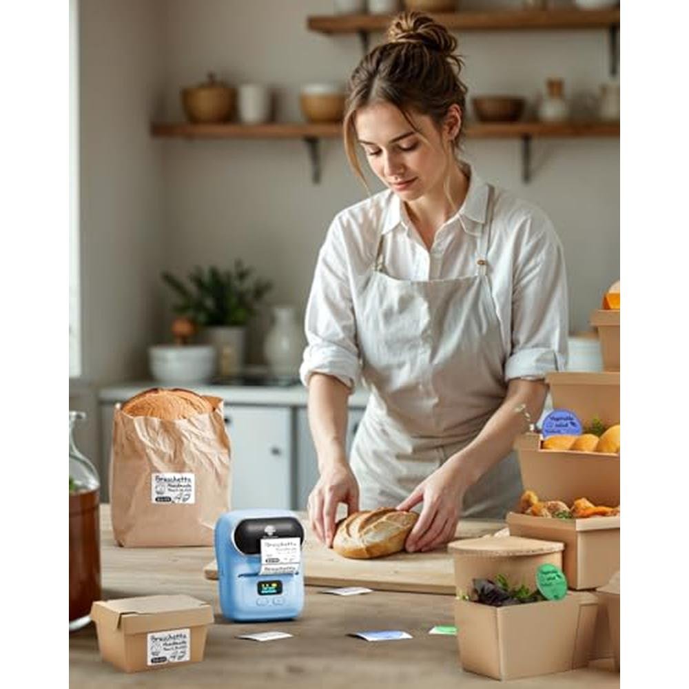 Label Maker: Phomemo M110 Portable Bluetooth Label Maker – Side View