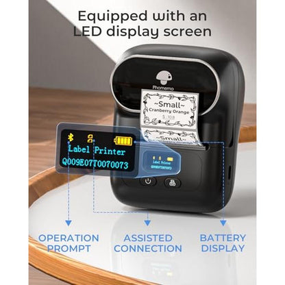 Label Printer: Phomemo Label Maker with 3 Roll Labels and – Packaging