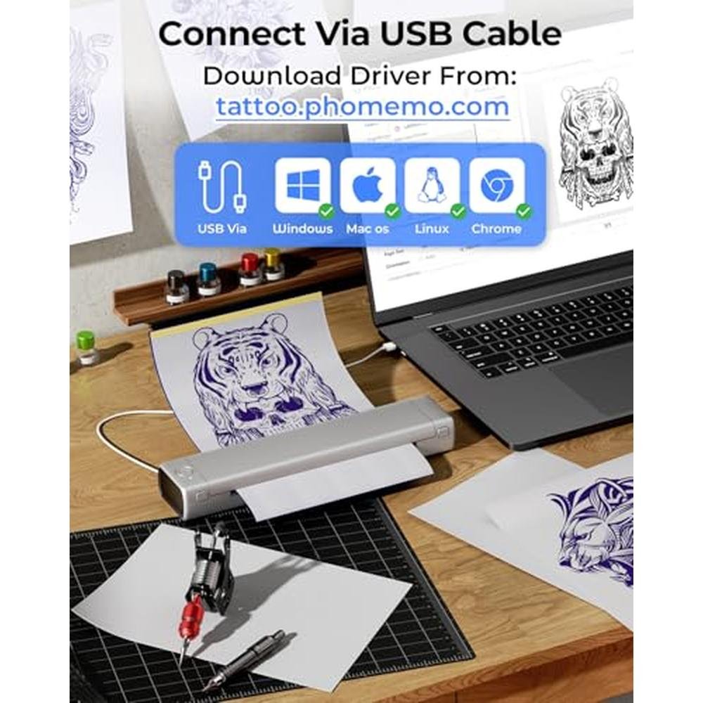 Travel Printer: Phomemo M08F Portable Wireless Thermal – Close-up Detail