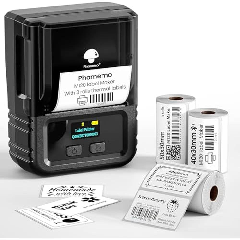 Label Maker: Phomemo M120 2-Inch Bluetooth Thermal Label – Front View
