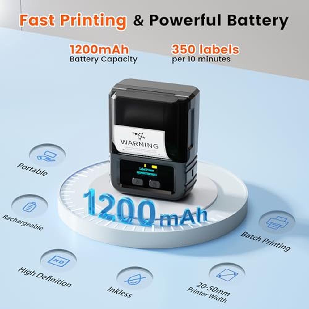 Label Maker: Phomemo M120 2-Inch Bluetooth Thermal Label – Close-up Detail