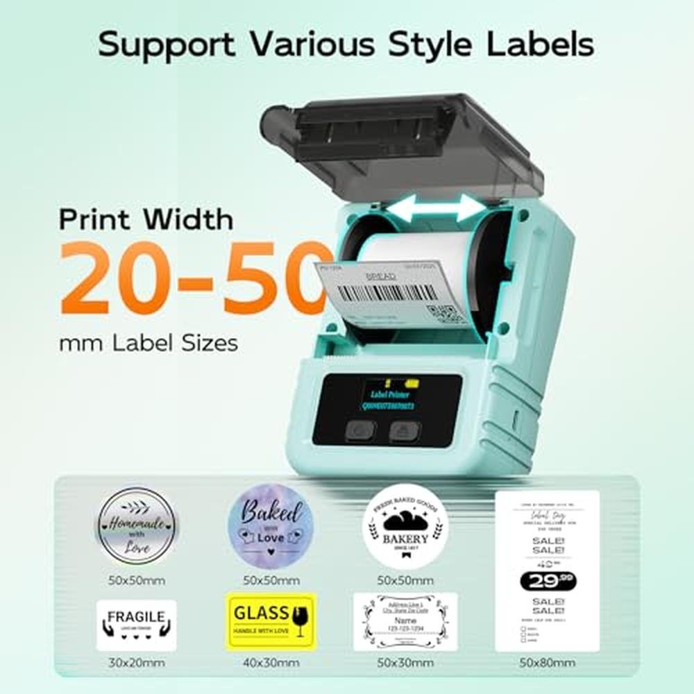 Phomemo M120 Smart Label Printer – Side View