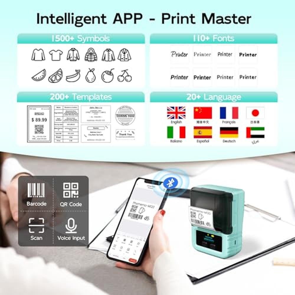 Phomemo M120 Smart Label Printer – In Use