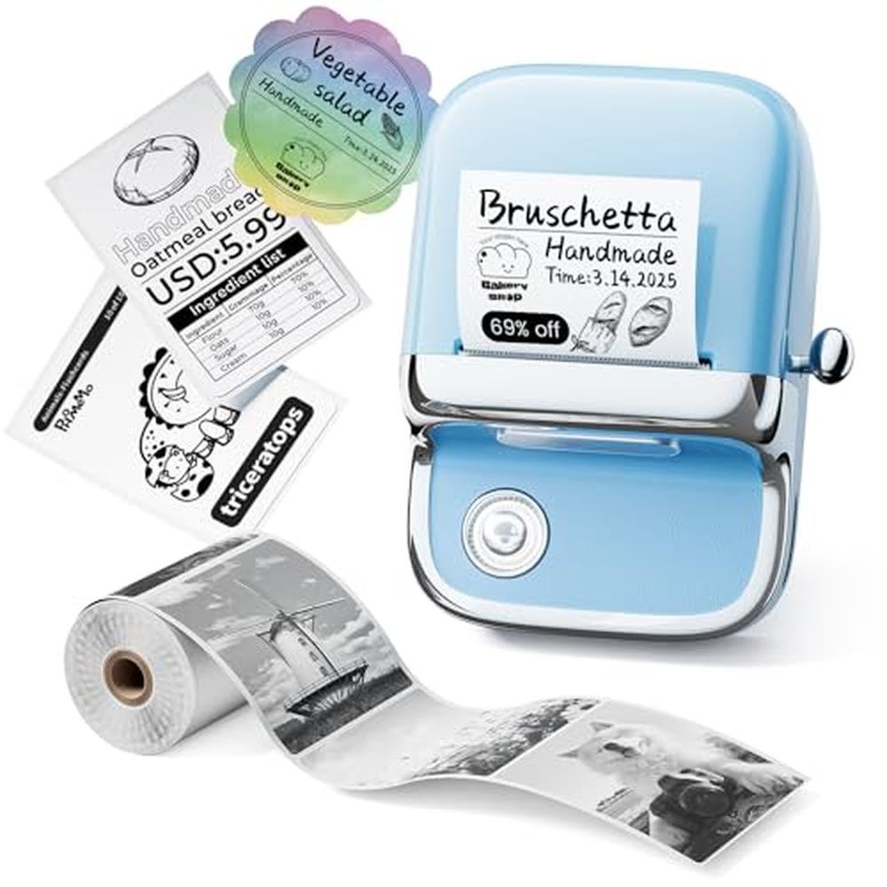 Phomemo M150 Label Maker: 2 Bluetooth Thermal Printer 203DPI – Front View