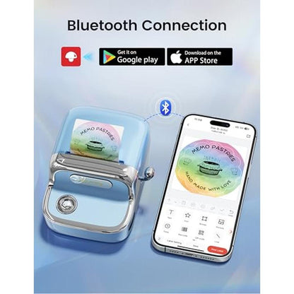 Phomemo M150 Label Maker: 2 Bluetooth Thermal Printer 203DPI – Side View